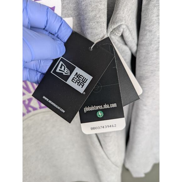 New Era EE Los Angeles Lakers Hoodie Gray M NBA x Eric Emanuel Of $160 NWT - Picture 6 of 11